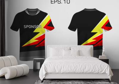 Sublimation t-shirt design jersey vector geometric pattern with striped style premium vector collection Wall mural