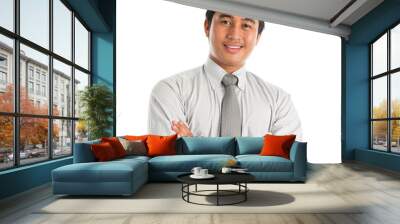 Asian male smiling Wall mural