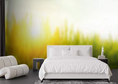 Blur background paddy field Wall mural