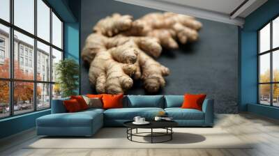 Fresh ginger root Wall mural