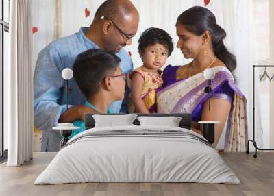 Traditional Indian family portrait. Wall mural