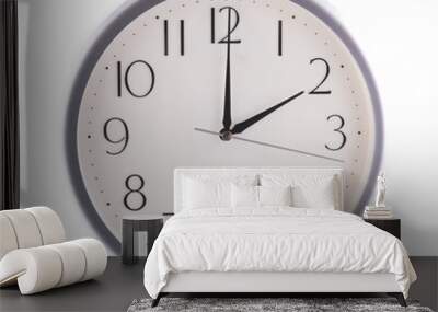 isolated white clock at 2 Wall mural