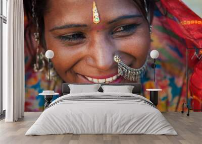 rajasthani woman Wall mural