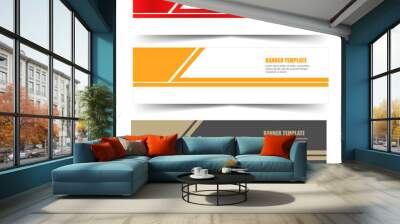 Abstract Web banner design header Templates vector Wall mural