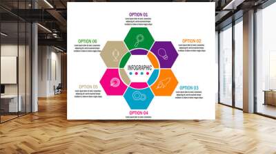 creative timeline infographic template element for diagram,workflow,process,presentation, data chart with modern concept design Wall mural