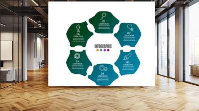 infographic element template Wall mural