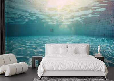 under water pool light by generative ai Wall mural