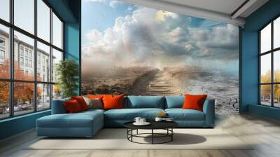 emotion of happiness Wall mural