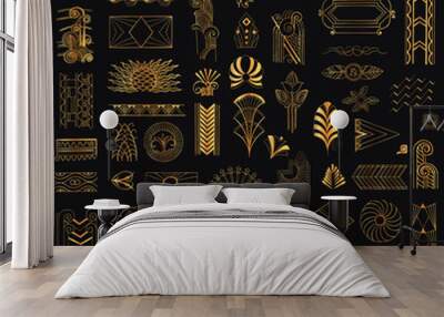 Art Deco Vintage Frames and Design Elements - hand drawn Wall mural