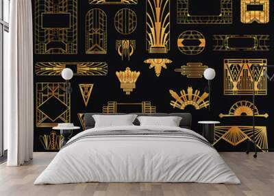 art deco vintage frames and design elements - in vector Wall mural