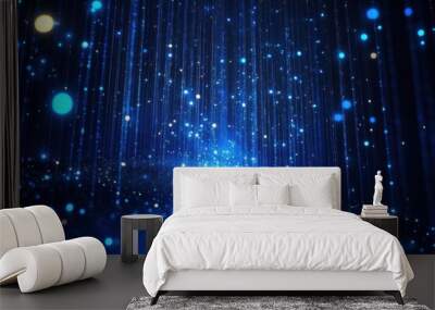 A blue sky with a lot of stars and a blue background Wall mural