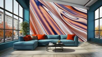 3d rendering, Abstract slik holographic iridescent wallpaper background Wall mural