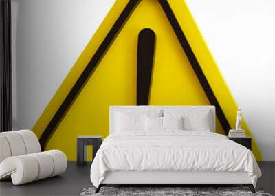 3D rendering Exclamation mark sign icon Wall mural