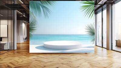 circle base on the beach Wall mural