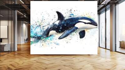 killer whale abstracts Wall mural