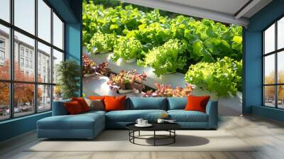 Hydroponic Vegetable Farm. How to grow hydroponics using Wall mural