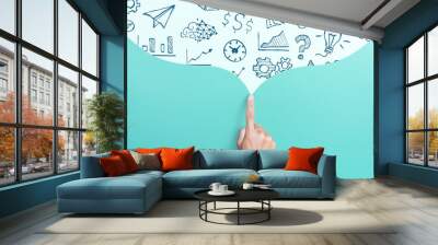 Business strategy, innovation and solution concept Wall mural