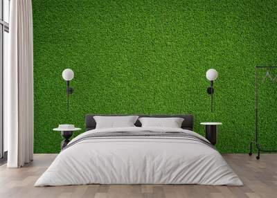 Fresh green grass background turf top view Wall mural