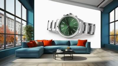 Luxury watch isolated on white background. With clipping path. Clean watch. Men watch. Wall mural