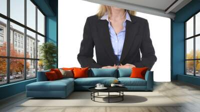 corporate portrait young attractive  happy businesswoman posing confident smiling and relaxed Wall mural