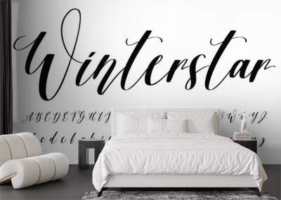 Font Handwritten Signature Brush Font Type Font lettering handwritten Wall mural