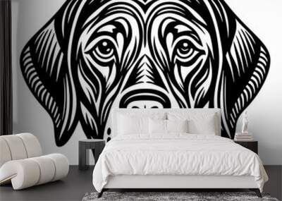 dog black vector design silhouette tattoo  Wall mural