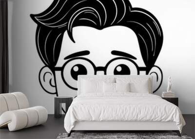 doodle style business illustration businessman Wall mural