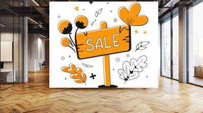 sale sign board  Wall mural