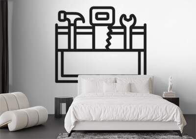 toolbox icon vector sign symbol Wall mural