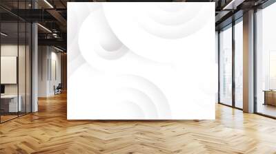 Abstract geometric background with abstract white circles. Vector banner design. Creative white background. Wall mural