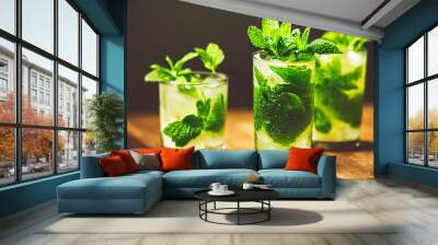 Different fresh vegetables background.
 Wall mural