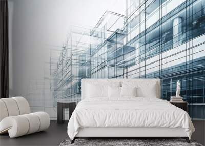 world futuristic hight tech corporate business technology background Wall mural