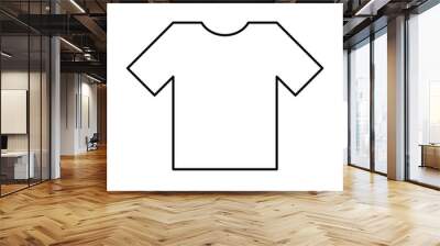 T-shirt line icon. Vector illustration isolated on white background Wall mural