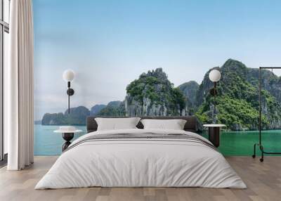 Beautiful azure water of lagoon in the Halong Bay. Ha Long Bay, Vietnam.	 Wall mural