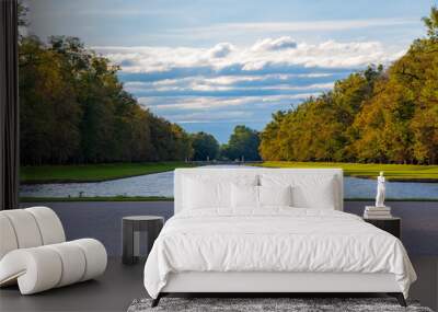 autumn landscape with road Wall mural