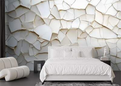 White Mosaic Tile Background Overlay Texture Wall mural