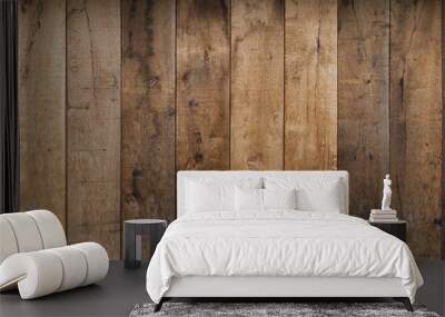 Light brown wooden plank texture wall background Wall mural