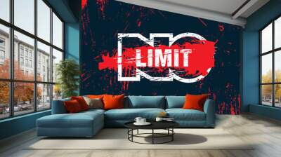 No Limit. Creative Inspiring Motivation Quote Template. Vector Typography Banner Design Concept Wall mural