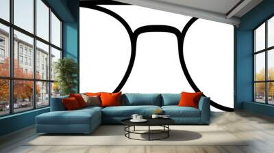 Eye glasses vector icon. Illustration flat style, silhouette isolated on white background. Wall mural