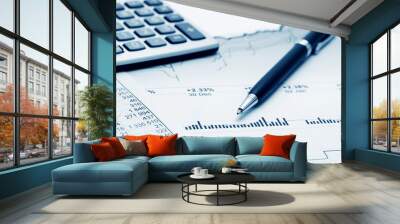 Business graphs. Wall mural