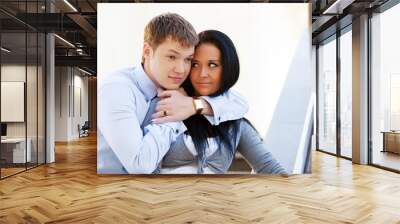 Young couple in love Wall mural