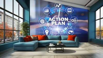 Action plan, business strategy, time management concept on virtual screen. Wall mural