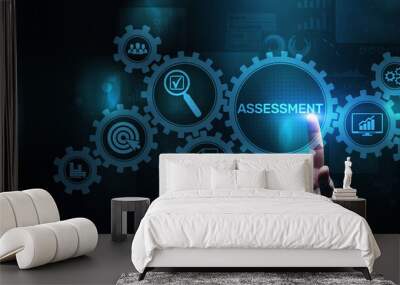 Assessment Evaluation Business Finance Technology concept on screen. Wall mural