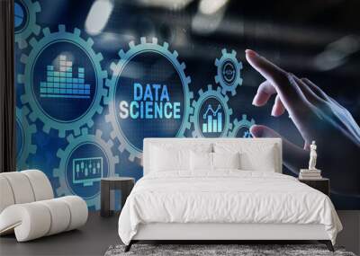 Big Data science analysis business technology concept on virtual screen. Wall mural