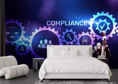 Compliance rules regulation business policy law concept. Wall mural