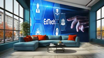 EdTech Education Technology e-learning online learning internet technology concept. Wall mural