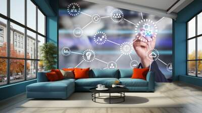 IOT. Internet of things. Automation and modern technology concept. Wall mural