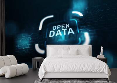 Open data database integration api internet technology concept. Wall mural