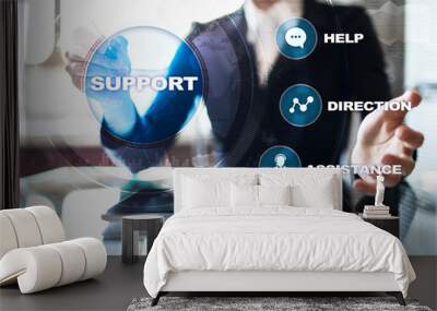 Technical support. Customer help. Business and technology concept. Wall mural