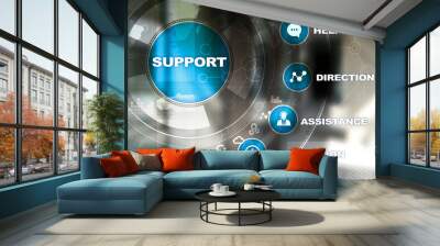 Technical support. Customer help. Business and technology concept. Wall mural